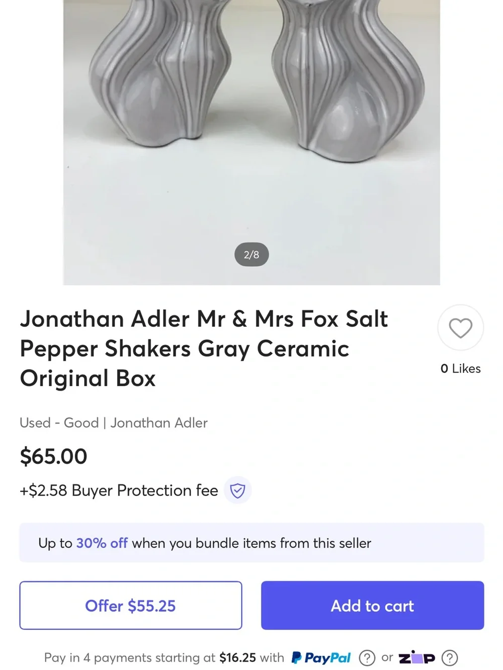 Jonathan Adler Fox Eraser hard to find Decorative Home Accent
